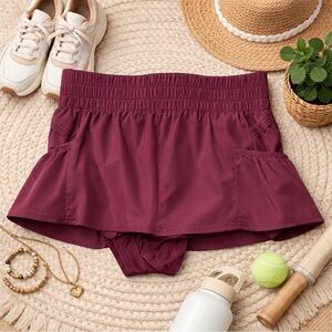 Free People Movement Skirted Shorts Skort NWT Plum Size L